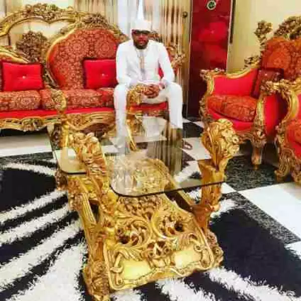 Describe This E-money’s Gold Furniture That Got Some IG Users In A Frenzy (Photos)